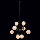 Suspension noire loft 8 ampoules 140 cm