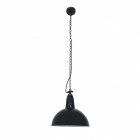 Suspension noire lou 1 ampoule