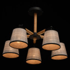 Suspension noire megapolis 5 ampoules 41 cm