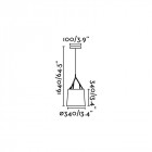 Suspension noire tree 1 ampoule