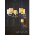 Suspension ortona, laiton antique, 5 ampoules