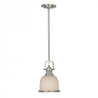 Suspension parker, acier brossé et verre, petite