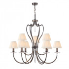 Suspension pimlico, bronze foncé, 9 ampoules