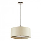 Suspension sienna, nickel poli, sans abat-jour