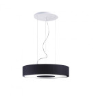 Suspension spin, acier textile et ppma, chrome et noir, 75 cm