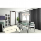 Suspension sutton, argent impérial, 6 ampoules Suspension sutton, argent impérial, 6 ampoules