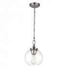 Suspension tabby, nickel poli et verre, petite