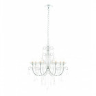Suspension tabitha, chrome et cristal, 8 ampoules