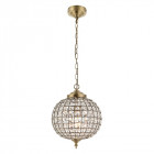 Suspension tanaro, laiton antique et verre