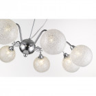 Suspension transparent blackpool 8 lumières