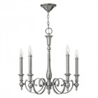 Suspension yorktown, nickel brossé, 5 ampoules