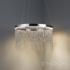 Suspension zelma, chrome et argent