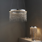 Suspension zelma, chrome et argent Suspension zelma, chrome et argent