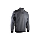 Sweat col camionneur bicolore - LMA - Gris/Noir - 8092-S