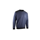 Sweat col rond bicolore - LMA - Bleu foncé/noir - 8087-3XL