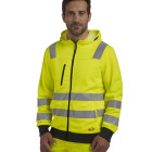 Sweat-shirt de travail haute visibilité hoodie fz diadora 20471:2013 2 - Couleur et taille au choix