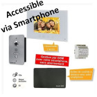 Kit vidéophone care-in encastré, 2 fils avec alimentation + module de vision à distance care-in box