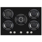 Sogelux plaque gaz  5 feux pc517nf 70cm verre noir