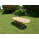 Table milana ovale 180-240x100x75 teck premium