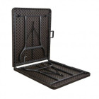 Table pliante imitation bois virage - marron