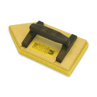 Taloche bois,semelle moisse jaune de dimensions 14x27cm poignée ovale ergonomique MONDELIN 314187