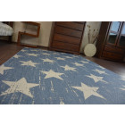 Tapis en corde sizal flat 48648/591 étoiles - Dimension au choix