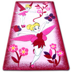 Tapis enfant joyeux c224 rose fée - Dimension au choix