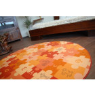 Tapis enfant puzzles orange  cercle cercle - Dimension au choix