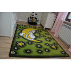 Tapis kids chat vert c414 - Dimension au choix