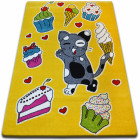 Tapis kids gâteau jaune c415 - Dimension au choix