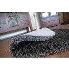 Tapis love shaggy cercle modèle 93600 noir cercle 120 cm