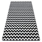 Tapis sketch - f561 crème et blanc - zigzag - Dimension au choix