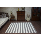 Tapis sketch - f758 gris et blanc - rayures - Dimension au choix