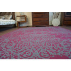 Tapis vintage 22208/082 bordeaux / gris rosette classique - Dimension au choix