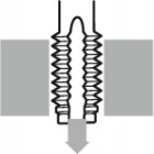 Taraud type 185, diamètre 10 mm, pas 150 mm