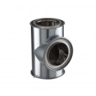 Té isolé inox galva 230 Poujoulat 90°