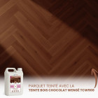 Teinte Bois Chocolat Wengé TCW900 - Rénovation parquets et meubles AnovaBois - Conditionnement au choix