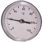 Thermomètre rond plonge axiale 0 à 120 c ø63mm - diff