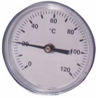 Thermomètre rond plonge axiale 0 à 120 c ø80mm plonge 50mm - diff