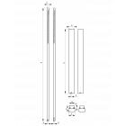 Thirard - kit tringle plate blanc pour hauteur porte 3,00 m