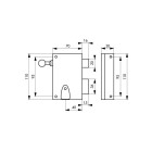 Thirard - serrure applique verticale à tirage 70x110mm droite