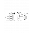 Thirard - verrou porte entrée universel avec bouton à barrette abs chromé satin