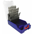 25 forets métaux Premium TSP HSS taillés meulés - affûtage étagé - Ø 1 à 13 mm - TIVOLY - 11457070017