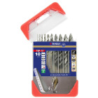 10 forets métaux Premium TSP HSS taillés meulés - affûtage étagé - Ø 1 à 10 mm - TIVOLY - 11457070001