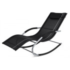 Transat à bascule jawa rock fauteuil piscine jardin terrasse       noir