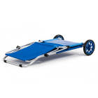 Malibu transat chaise de plage pliable + parasol intégré       bleu