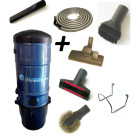 Kit aspiration centralisée prêt à poser turbix avec flexible 10m - 120 à 250 m²