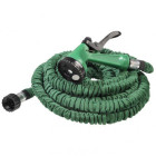 Tuyau d'arrosage plat extensible avec pistolet 15 mètres vert