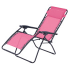 Fauteuil relax multi positions rose - structure pliable - o'colors