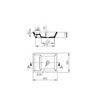 Vasque à poser rectangulaire en céramique Eider blanc Sarreguemines